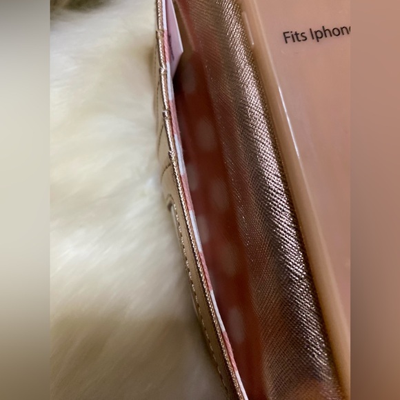 Loungefly x Disney Sequin Wallet Rose Gold Minnie Mouse Phone Case & Card Holder - Picture 9 of 17